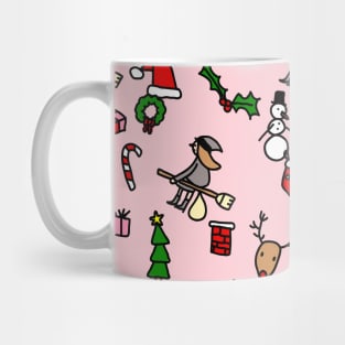 pink christmas befana xmas witch Mug